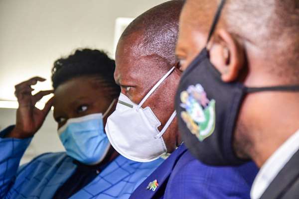 South Africa's Minister of Health, Dr Zweli Mkhize (centre). The government has been criticised for not having an actionable plan on vaccines. - Source: Photo by Darren Stewart/Gallo Images via Getty Images