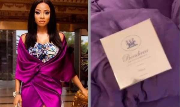 Toke Makinwa Gets Expensive Perfume from Secret Admirer