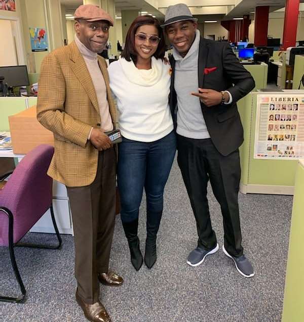 Cookie (mid) with Shaka Ssali (left) & Oral Ofori