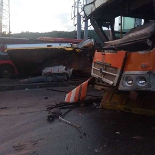 The bus failed its brakes while descending from the mountains