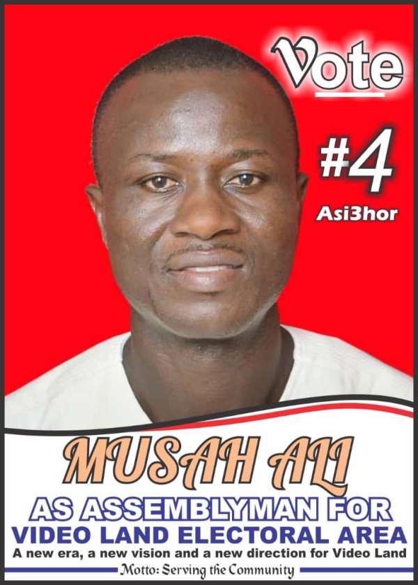 Hon. Musah Ali, an aspirant for the Videoland Electoral Area Assembly Elections.
