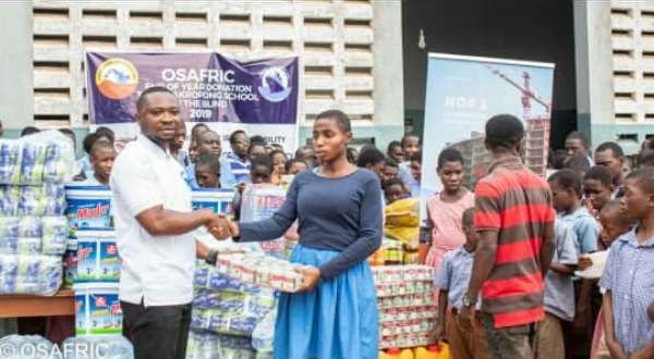 Akropong School For The Blind Receives Donations From OSAFRIC