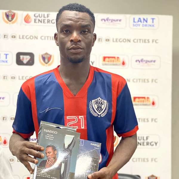 Baba Mahama named MoTM after excelling in Legon Cities FC’s 5-2 win against Ashgold