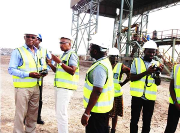 Minister Pays Maiden Working Visit To AngloGold Ashanti Iduapriem Mine