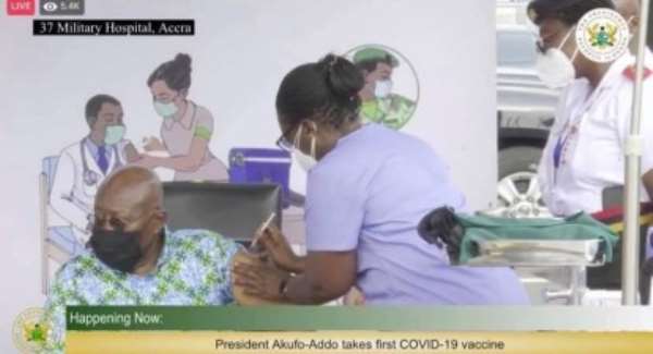 Why was the nurse not wearing gloves? - Ama K. Abebrese quizzes After Akufo-Addo takes COVID-19 jab