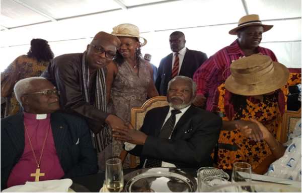 Posing with the Founder, H.E. Sam Nujoma on his 87th birthday