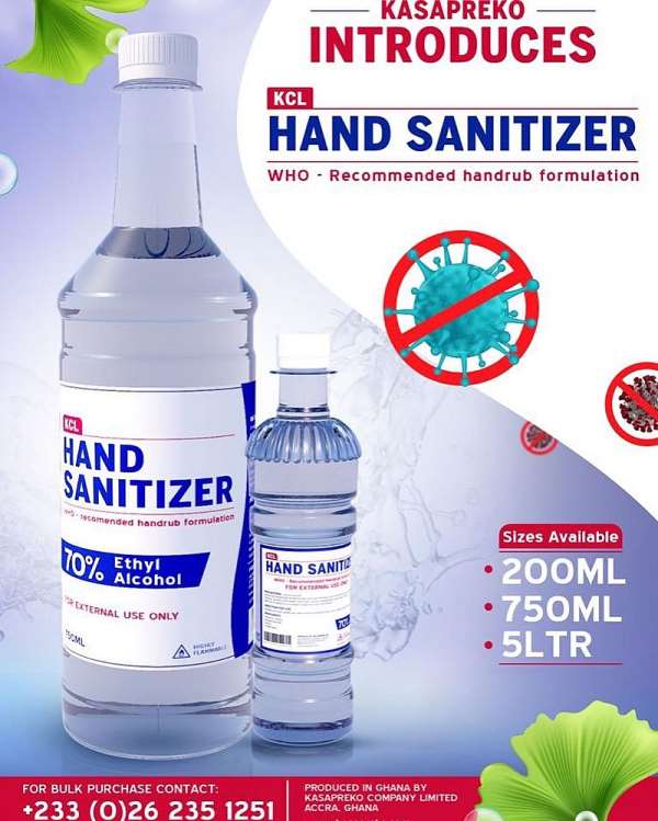 Kasapreko Company Halts Production Of Drinks, Produces Hand Sanitisers