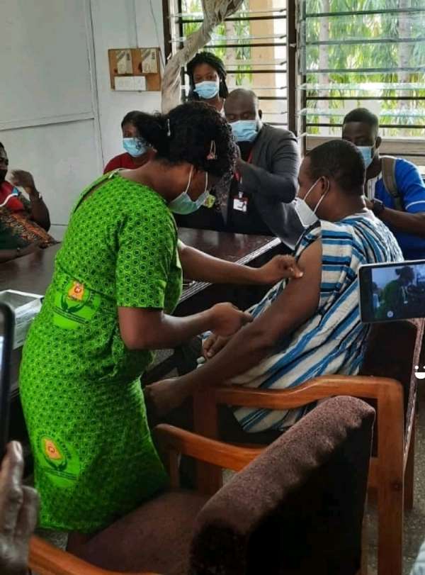 Obuasi MCE encourages residents to take COVID-19 Vaccine