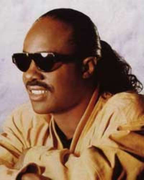 Steve Wonder arrives for benefit concert