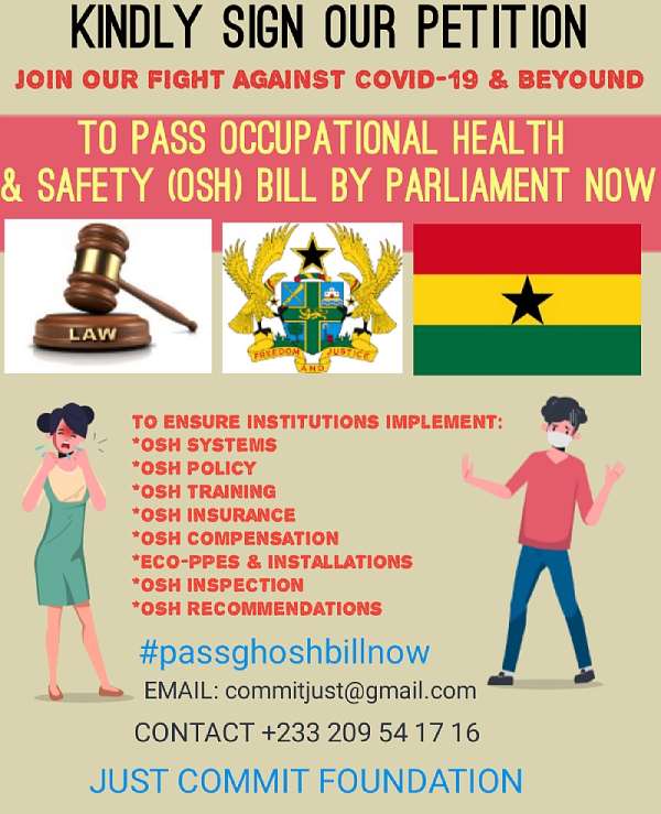 Sign The Petition For The Parliament Of Ghana To Pass Into The Law The Occupational Health And Safety (osh) Bill.
