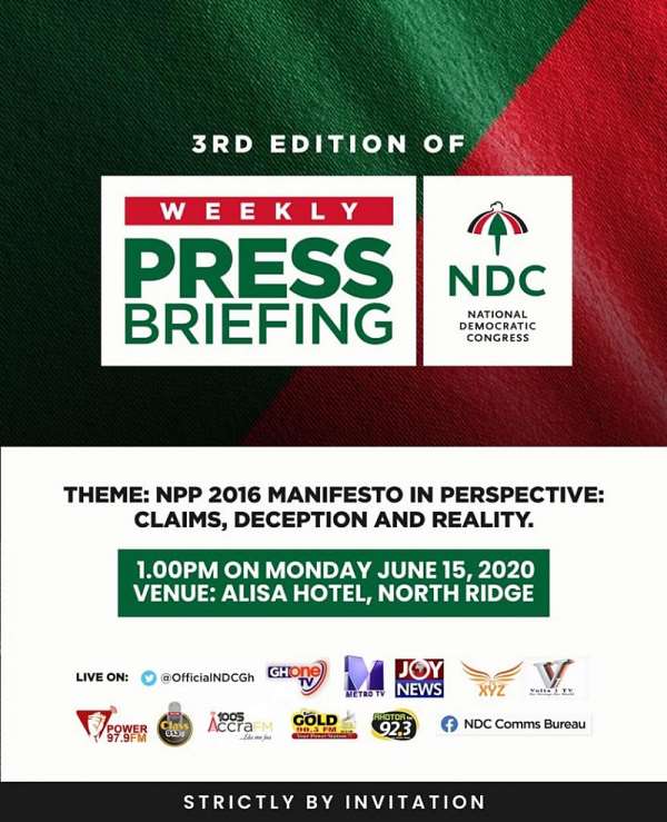 Watch Live Ndc Scrutinizes Npps Manifesto Promises