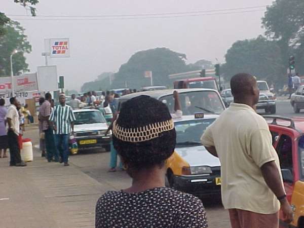 An American in an Accra Taxi