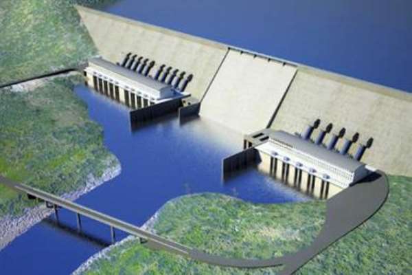 Artist drawing of the Grand Ethiopian Renaissance Dam