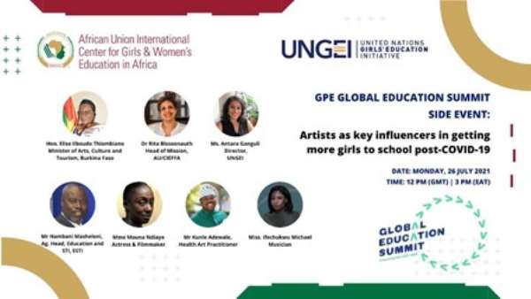 AU/CIEFFA & UNGEI Host Joint Side Event At Global Education Summit To Promote Girls’ Reintergration To School Through Arts & Culture