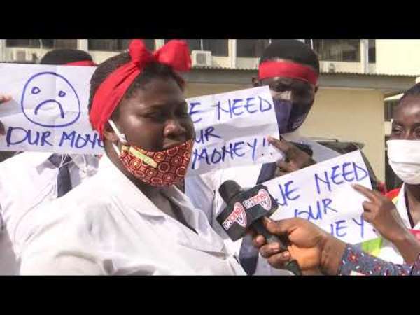Hygiene Students Picket At Sanitation Ministry Over Unpaid Allowance