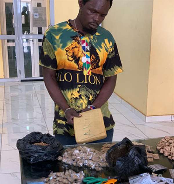 Suspect, Isaac Nkrumah, in police custody