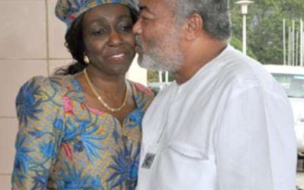 You Can Never Erode My Wife’s Role In NDC – Rawlings To Ahwoi