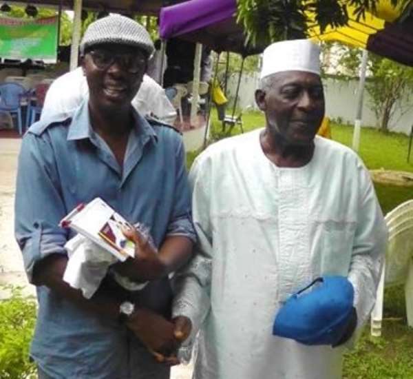 Professor Kofi Awoonor (right) with Alhaji Abdul-Rahman Harruna Attah (left)