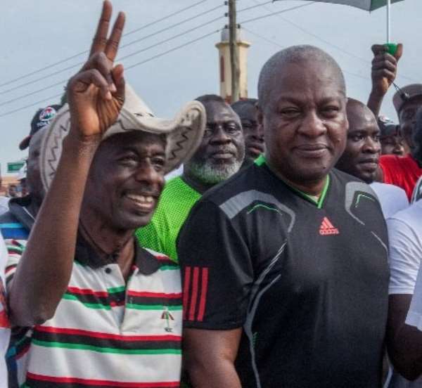Johnson Asiedu Nketiah with John Mahama (right)