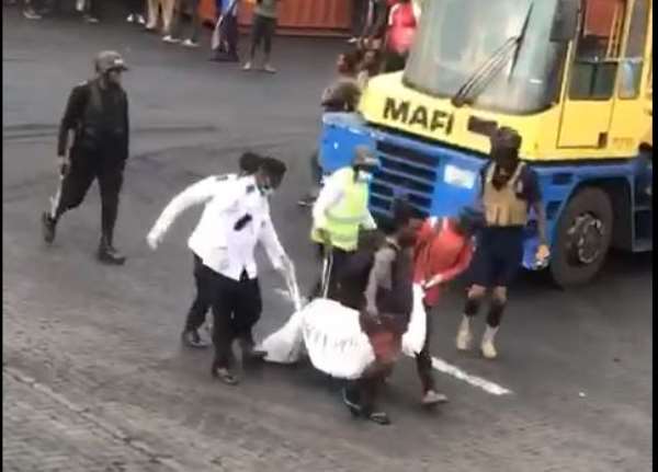 Tema port workers on rampage over death of colleague