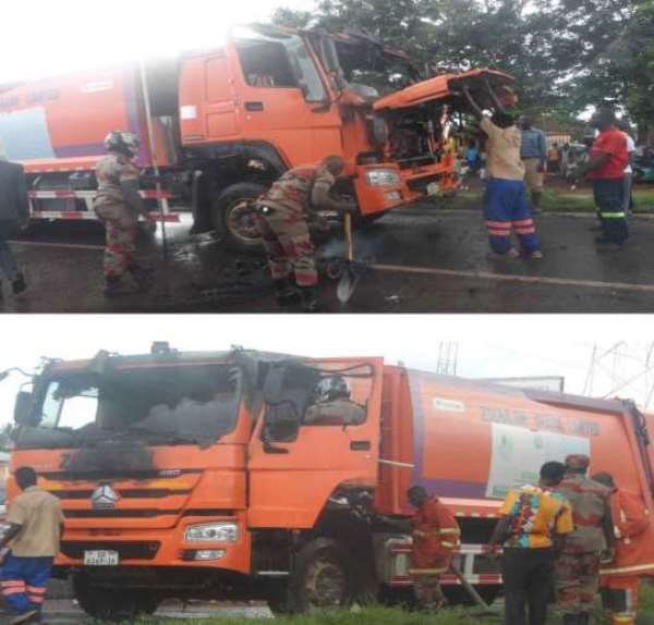 Driver And Two Mates Survive Fire Scare