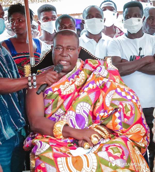 Daasebre Okogyeaman Duodu Ampem III, Nsawkaw Chief, who spoke on behalf of the Tain Chiefs