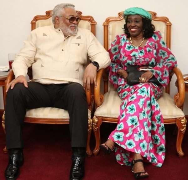 Former President Jerry John Rawlings and wife, Nana Konadu Agyemang Rawlings