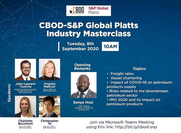 CBOD, S&P Global Platts To Hold Industry Masterclass On Impact Of COVID-19 On Petroleum Products Supply