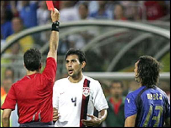 Mastroeni gets his marching orders in an explosive Group E tie