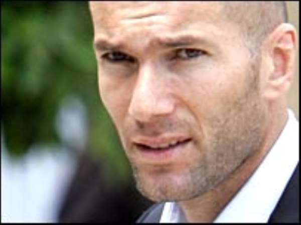 Zidane scored three goals in France's World Cup campaign
