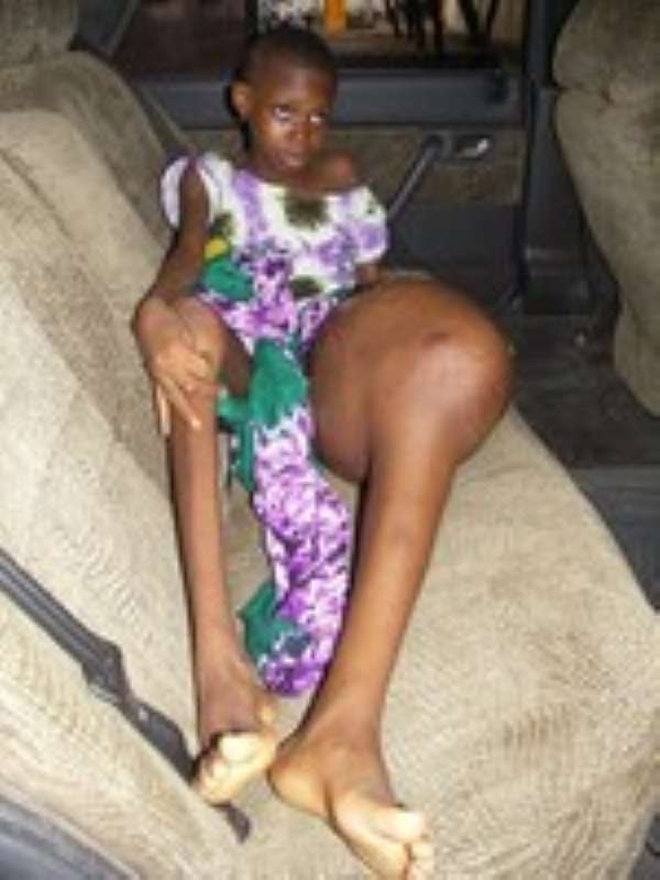 Afi Kumah, 13, a Primary Six pupil of the Fianko Methodist Primary School at Awutu Fianko