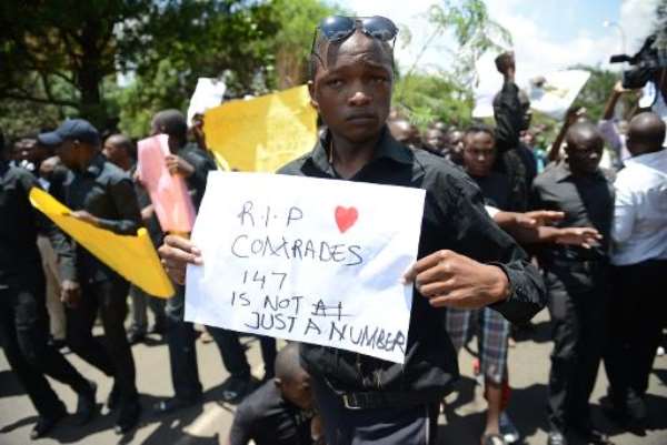 Kenyans take part in a march demanding greater national security on April 7, 2015. By Simon Maina (AFP)
