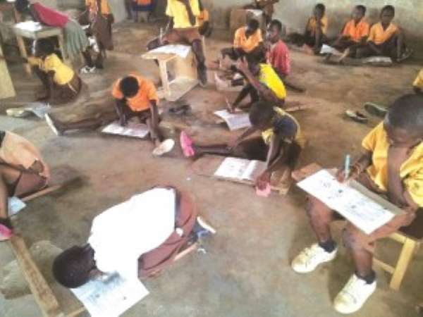 NDC’s Education Legacy … Poor Pupils At Prestea Write On Bare Floor