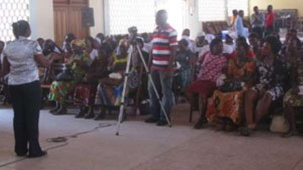 Mrs Angela Dzisenu addressing the participants