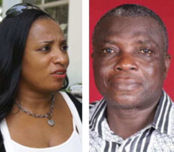 Mrs. Zita Okaikoi, Minister of Tourism (left), Mr. Joseph Amenowode, Volta Regional Minister (right)