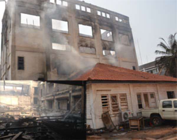 Judgement Debt Building Burnt