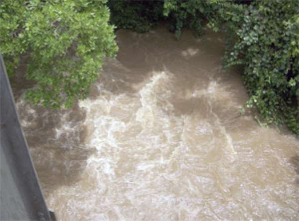 A submerged road at Shia