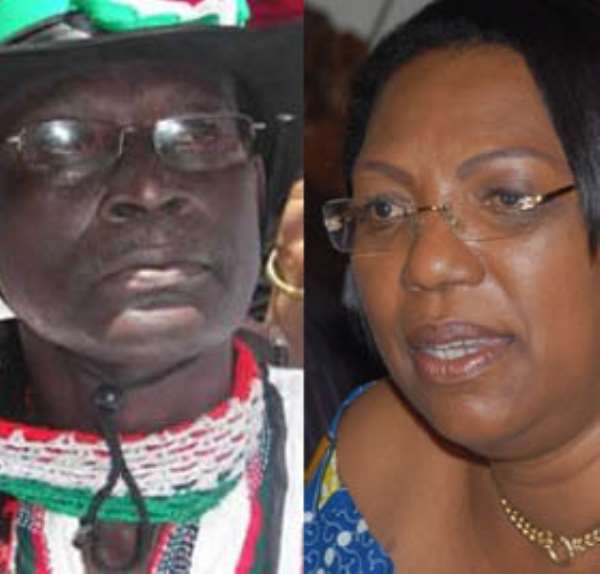 Dr Kwabena Adjei and Betty Mould Iddrisu
