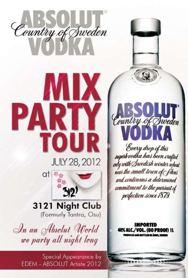 ABSOLUT VODKA MIX PARTY TOUR 4 EDITION