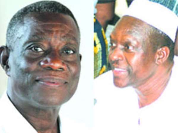 President John Atta Mills (left), Mr. Alban Bagbin, Minister for Water Resources, Works & Housing (right)
