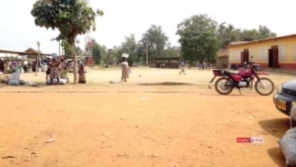 Donkorkrom Presby school, market operate on same land