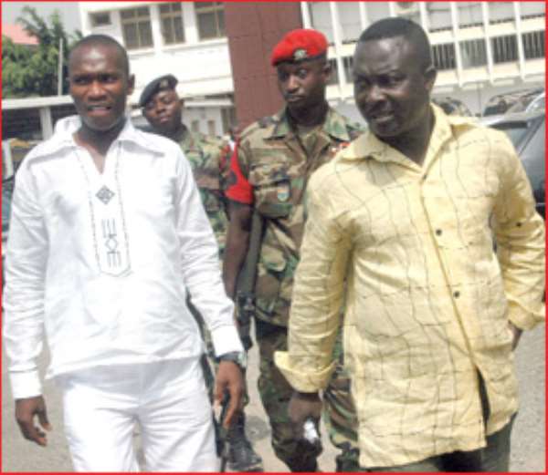 Private Modzaka Eric (L) and Cpl. Yaw Appiah