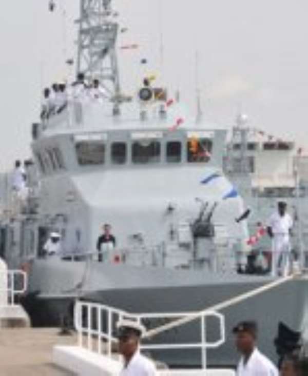 One of the four naval ships commissioned