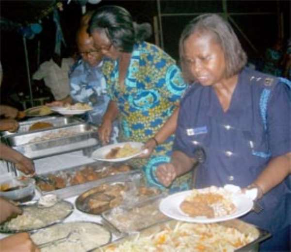 Some personnel of CEPS at the party