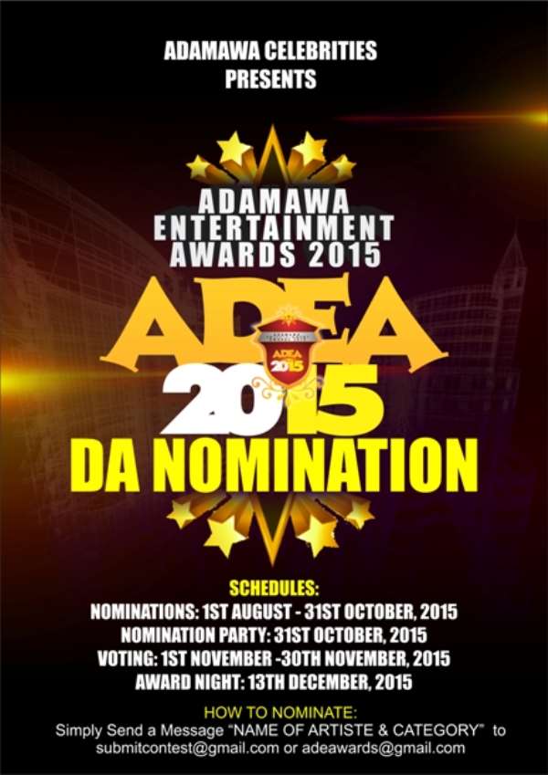 Adamawa Entertainment Awards (#Adea2015) Program Schedules