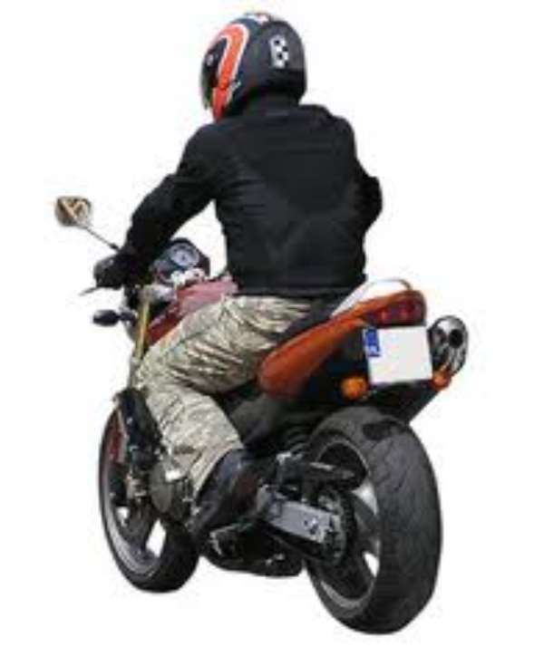 Man on motor-bike