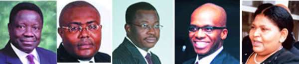 The five bank chiefs who were fired from the job and facing trial