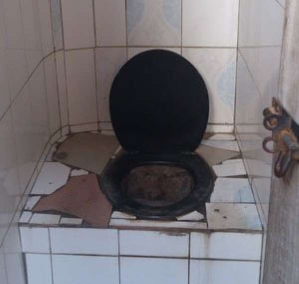 The pit latrine of Greater Care International School Nima.