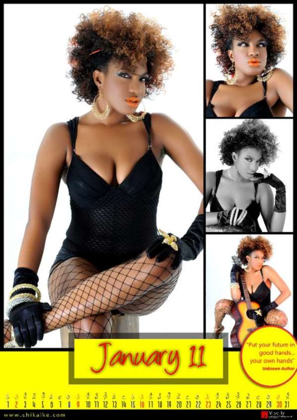 Hot Nollywood Actress and Model, Chika Ike's Sexy Calendar Shots!