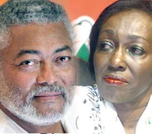 Jerry Rawlings and wife Nana Konadu Agyeman